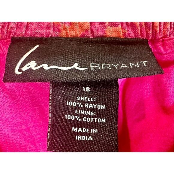 Lane Bryant size 18 pink and orange summer one shoulder dress - Picture 4 of 6